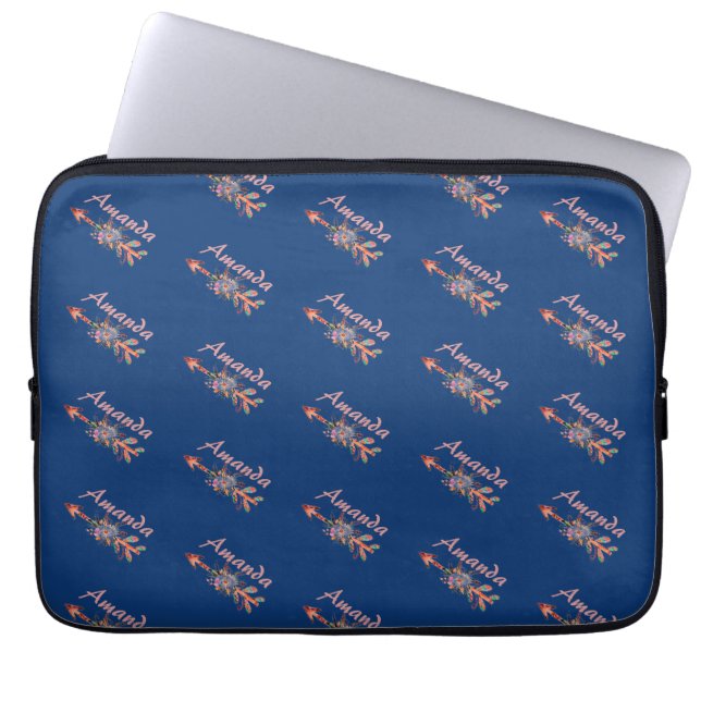 Solid blue laptop sleeve (Front)