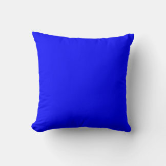 Solid Blue Minimalist Throw Pillow