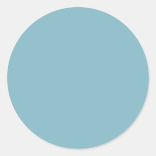Solid Blue Pastel Tone Minimalist Professional Classic Round Sticker
