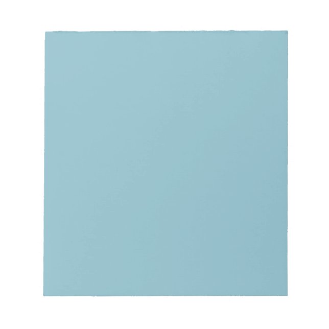 Solid Blue Pastel Tone Minimalist Professional Notepad (Front)