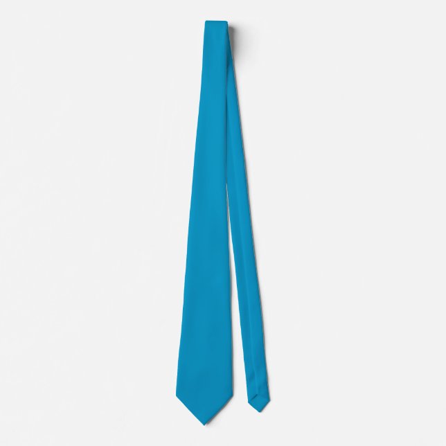 Solid Blue Pastel Tone Minimalist Professional Tie (Front)