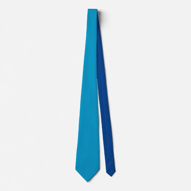 Solid Blue Pastel Tone Minimalist Professional Tie (Front)