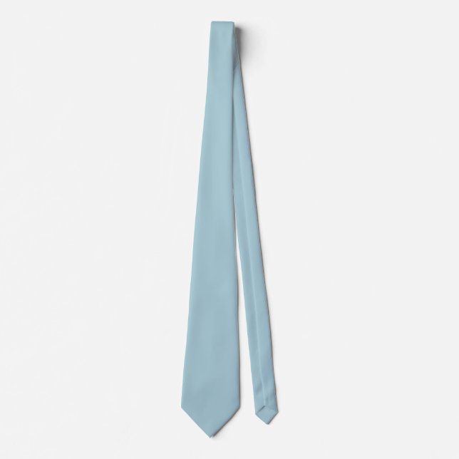 Solid Blue Pastel Tone Minimalist Professional Tie (Front)
