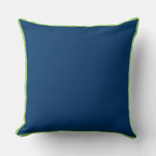 Solid Blue with green trim pillow