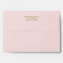 Solid Blush Pink Envelope w/ Return Address