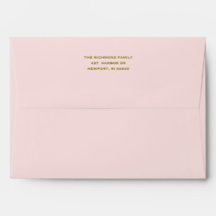 Solid Blush Pink Envelope w/ Return Address