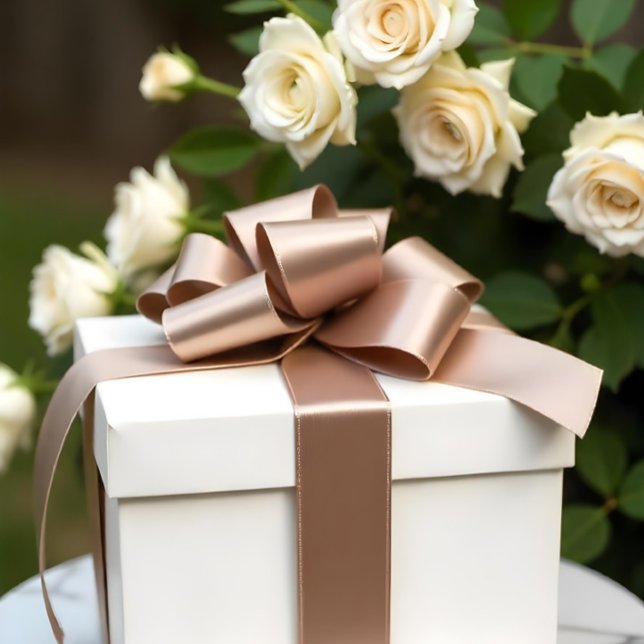 Solid Boho Brown Colour 9C7F74 Satin Ribbon (Solid Boho Brown Color 9C7F74 Satin Ribbon
)