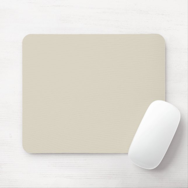 Solid bone white beige mouse mat (With Mouse)