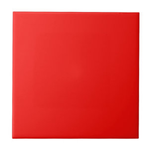 Solid Bright Cherry Red Ceramic Tile