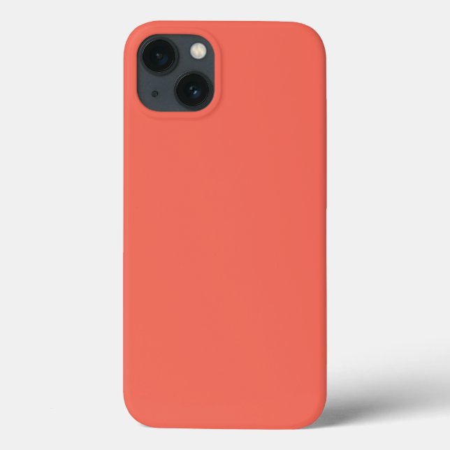 Solid bright coral Case-Mate iPhone case (Back)