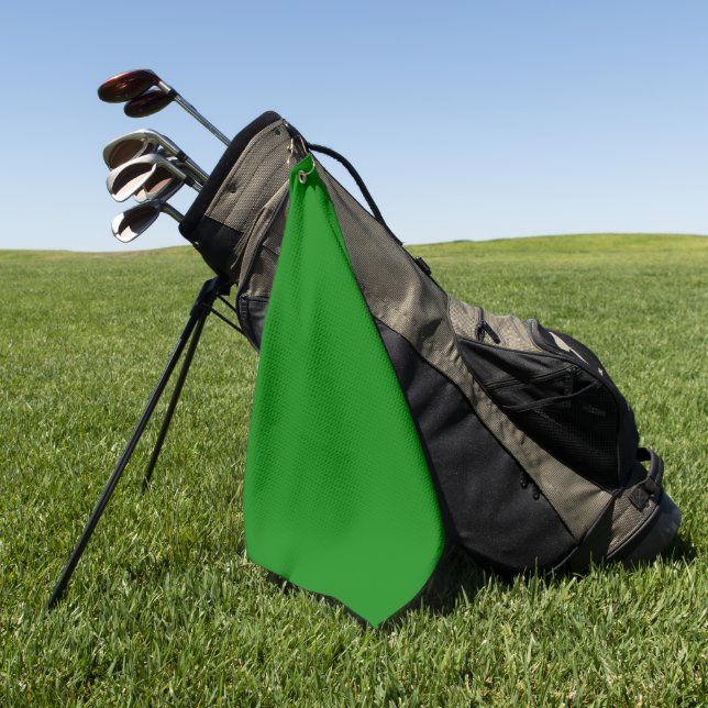 Solid bright green golf towel (Green)