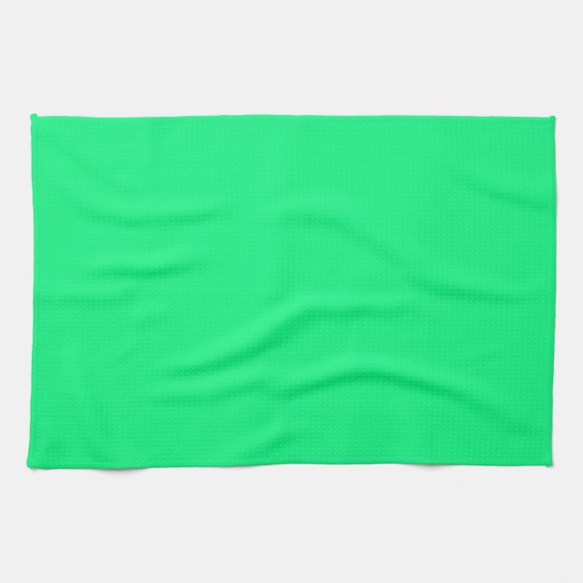 Solid Bright Green Kitchen Towel (Horizontal)