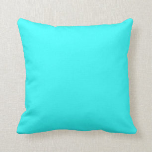 Solid bright light blue  pillow