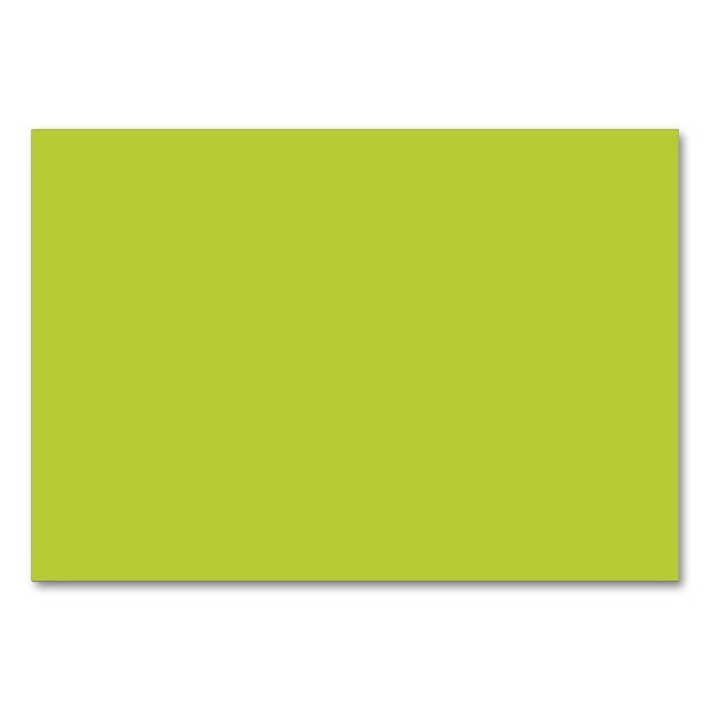Solid Bright Lime colour Table Number (Front)