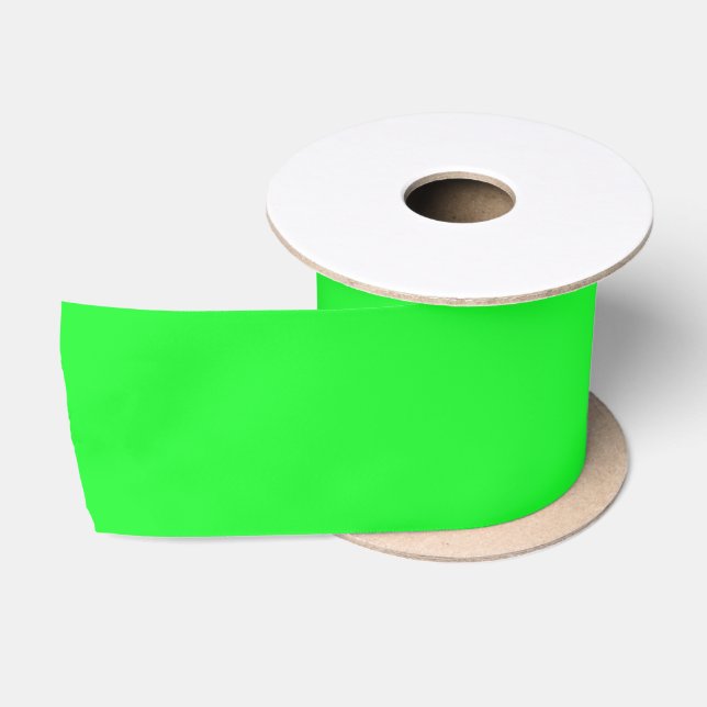 Solid Bright Lime Green  Satin Ribbon (Spool)