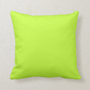 Solid bright lime light green cushion