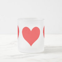 Solid Bright Red Cute Heart