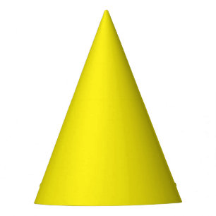 Solid bright sunny yellow party hat