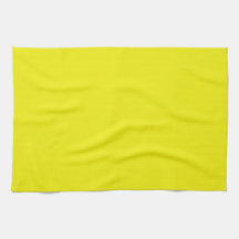 Solid Bright Yellow Kitchen Towel