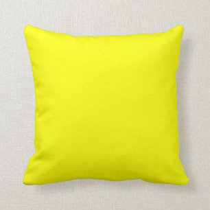 solid bright yellow  pillow