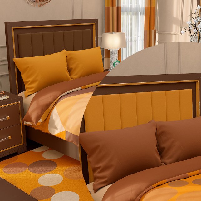 Solid Brown and Solid Orange  Pillowcase (Creator Uploaded)