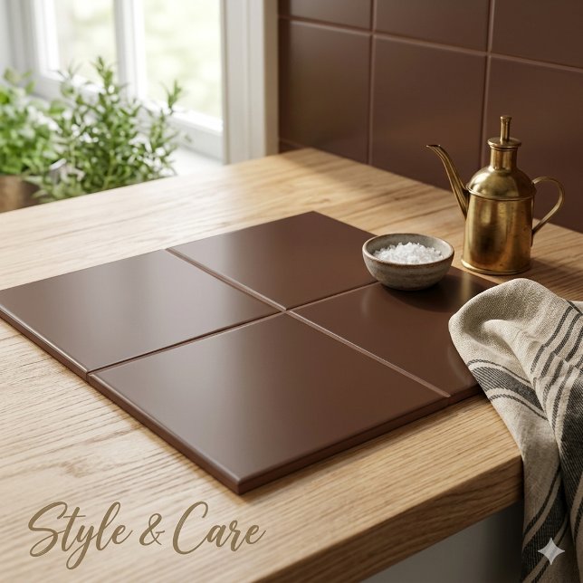 Solid Brown Ceramic Tile 6 Inch Square (Solid Brown Ceramic Tile 6 Inch Square)
