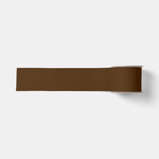 Solid Brown Ribbon Grosgrain Ribbon (Front)