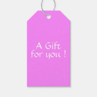 Solid Bubble Gum Gift Tags
