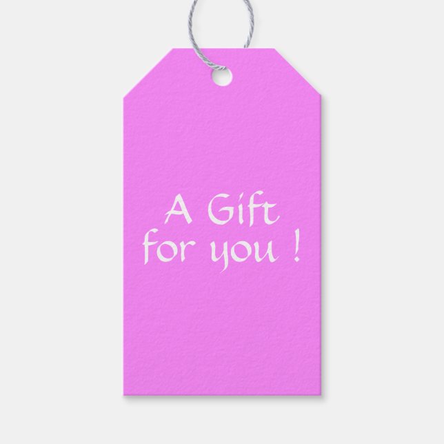  Solid Bubble Gum Gift Tags (Front)