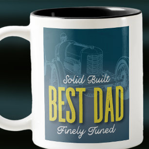 Solid Built Best Dad Racing Car Mug