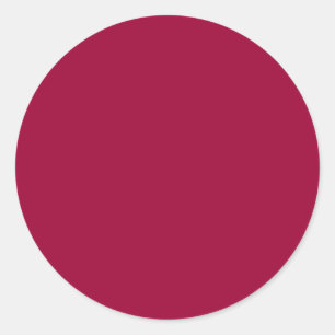 Solid Burgundy Background Colour Classic Round Sticker