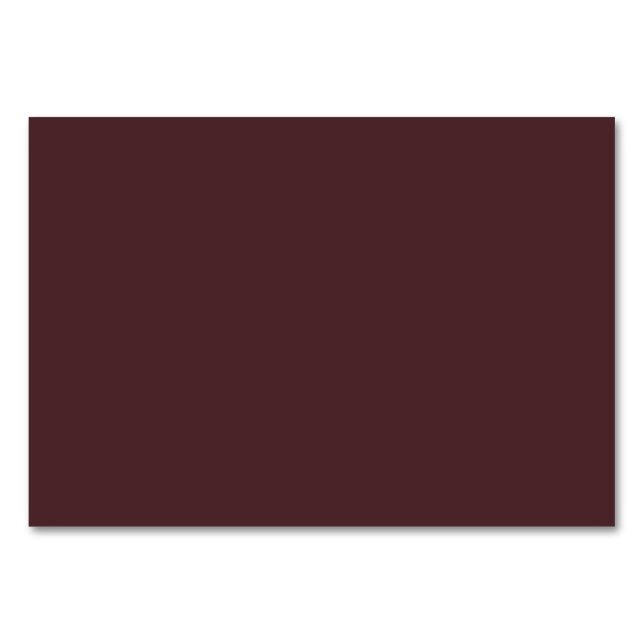 Solid Burgundy Red colour Table Number (Front)