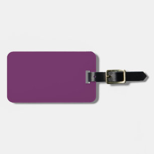 Solid byzantine plum purple luggage tag