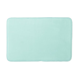 Solid cameo green mint soft turquoise bath mat