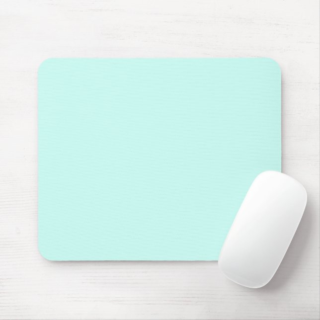 Solid cameo green mint soft turquoise mouse mat (With Mouse)