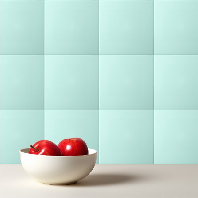 Solid cameo green mint soft turquoise tile (Creator Uploaded)