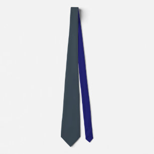 Solid Charcoal Black Shade Midnight Blue Minimal Tie