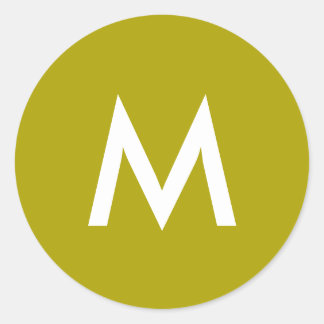 Solid Chartreuse Green Pop of Colour Classic Round Sticker