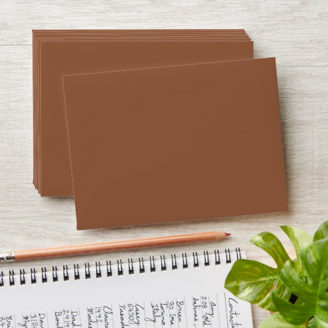 Solid chocolate brown  envelope (Stacked)