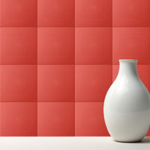 Solid cinnabar bright red tile