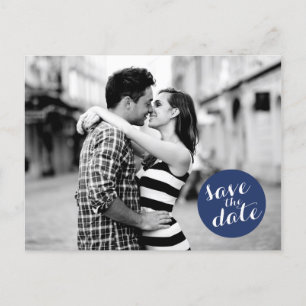 SOLID CIRCLE   SAVE THE DATE ANNOUNCEMENT POSTCARD