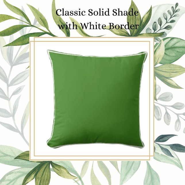 Solid Classic Emerald Green with White Trim Cushion (Creator Uploaded)