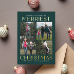 Solid Clean Collage FOIL Christmas Photo Card<br><div class="desc">Celebrate the season with this modern and stylish card from Berry Berry Sweet. Visit berryberrysweet.com for stylish stationery and personalised gifts!</div>