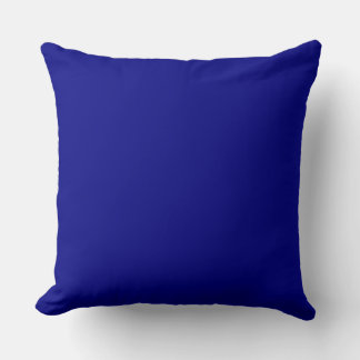 Solid Clear Bright Navy Blue Throw Pillow AH2023