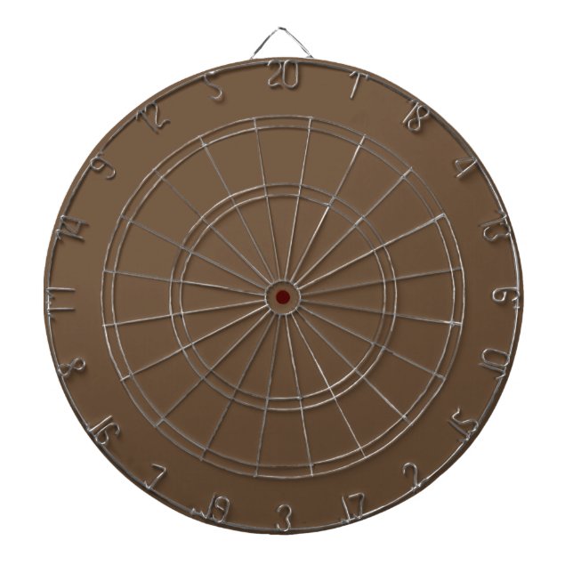 Solid cocoa brown dartboard (Front)