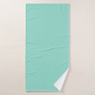 Solid color Beach Glass plain aqua green mint  Bath Towel