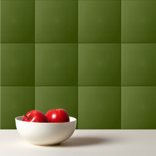Solid color dark army green tile