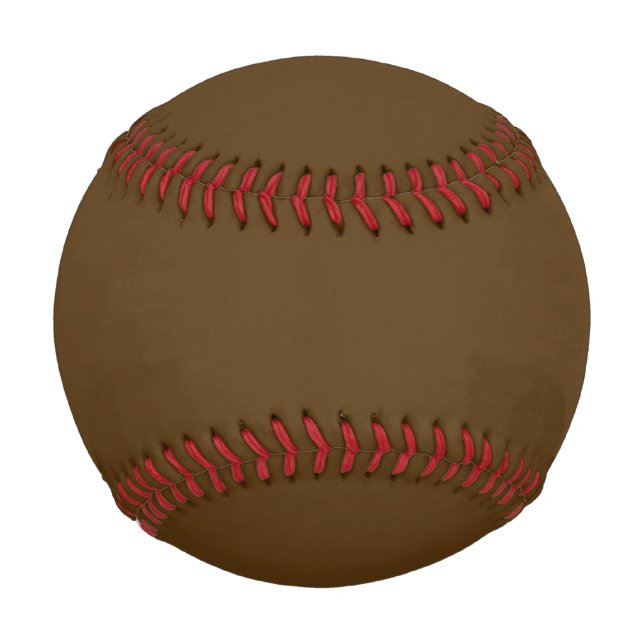 Solid color dark chocolate brown baseball (Front)