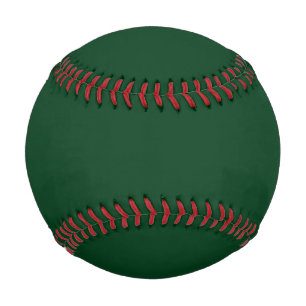 Solid color dark green baseball
