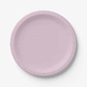 Solid color light pale pink paper plate